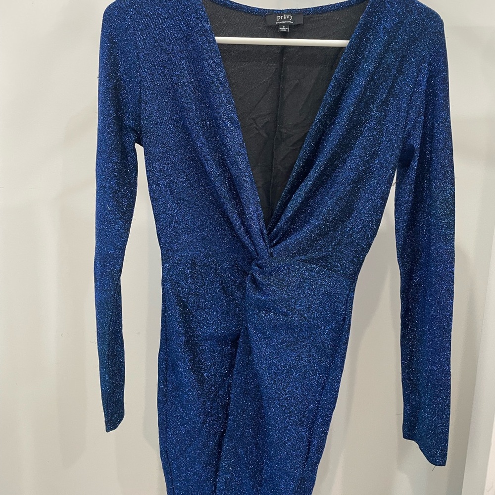 Pretty Little Thing Blue Sparkle Dress